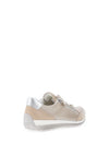 Ara Pebble Wide Fit Leather Side Zip Trainers, Warm Beige