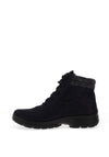 Ara Pebble Wide Fit Fleece Trim Lace Up Boots, Navy