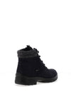 Ara Pebble Wide Fit Fleece Trim Lace Up Boots, Navy