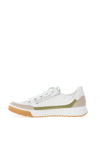 Ara Pebble Wide Fit Suede Laced Trainers, White