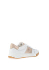 Ara Pebble Wide Fit Shimmering Suede Leather Trainers, White