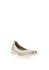 Ara Zurich Pebble Wide Fit Slip On Comfort Shoes, Cream & Gold