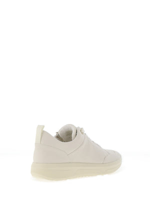 Ara Wide Fit Distressed Leather Trainers, Cream
