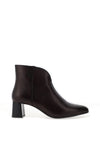 Ara Suede Leather V Topline Heeled Ankle Boots, Brown