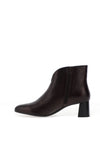 Ara Suede Leather V Topline Heeled Ankle Boots, Brown