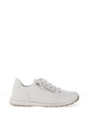 Ara Pebble Wide Fit Suede Laced Trainers, White