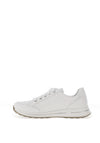 Ara Pebble Wide Fit Suede Laced Trainers, White