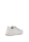 Ara Pebble Wide Fit Suede Laced Trainers, White