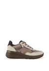 Ara Pebble Wide Fit Suede Trainers, Brown