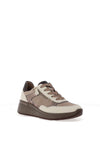 Ara Pebble Wide Fit Suede Trainers, Brown