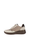 Ara Pebble Wide Fit Suede Trainers, Brown