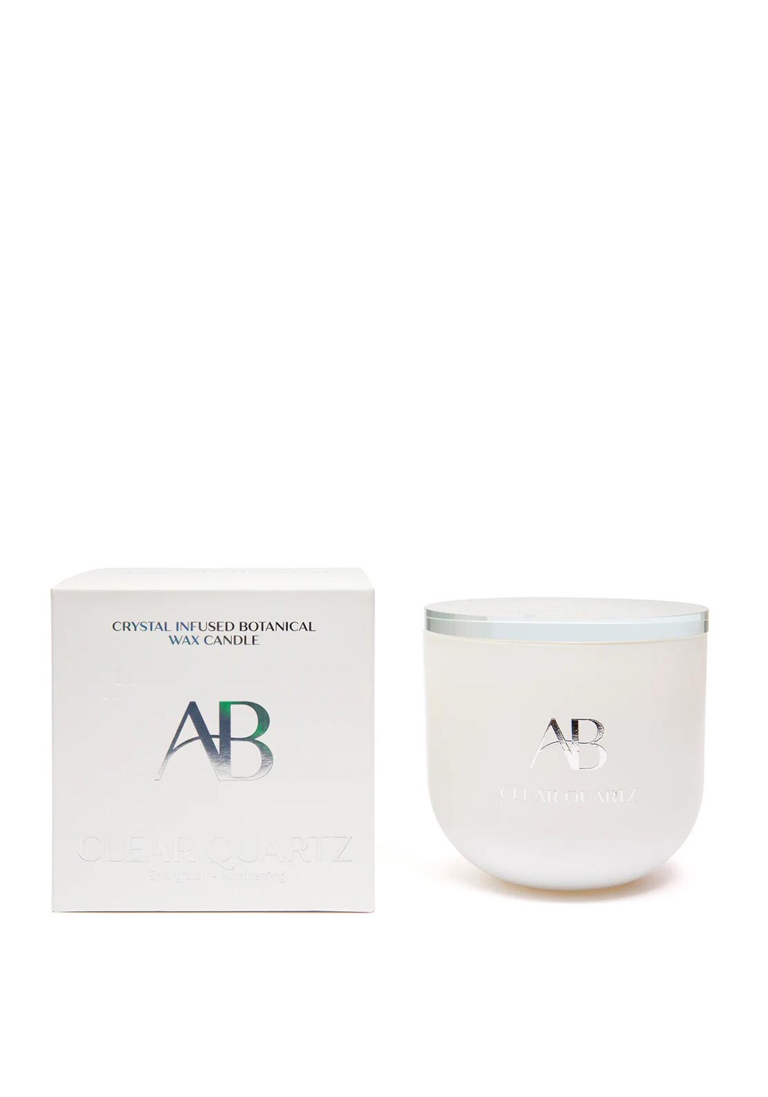 Aromabotanical Clear Quartz Crystal Infused Botanical Wax Candle