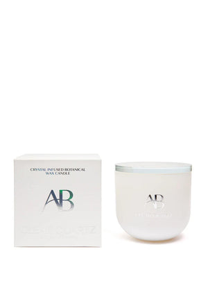 Aromabotanical Clear Quartz Crystal Infused Botanical Wax Candle