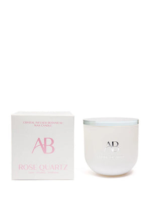 Aromabotanical Rose Quartz Crystal Infused Botanical Wax Candle