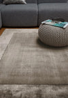 Asiatic London Ascot Hand Woven Viscose Border Medium Rug, Taupe