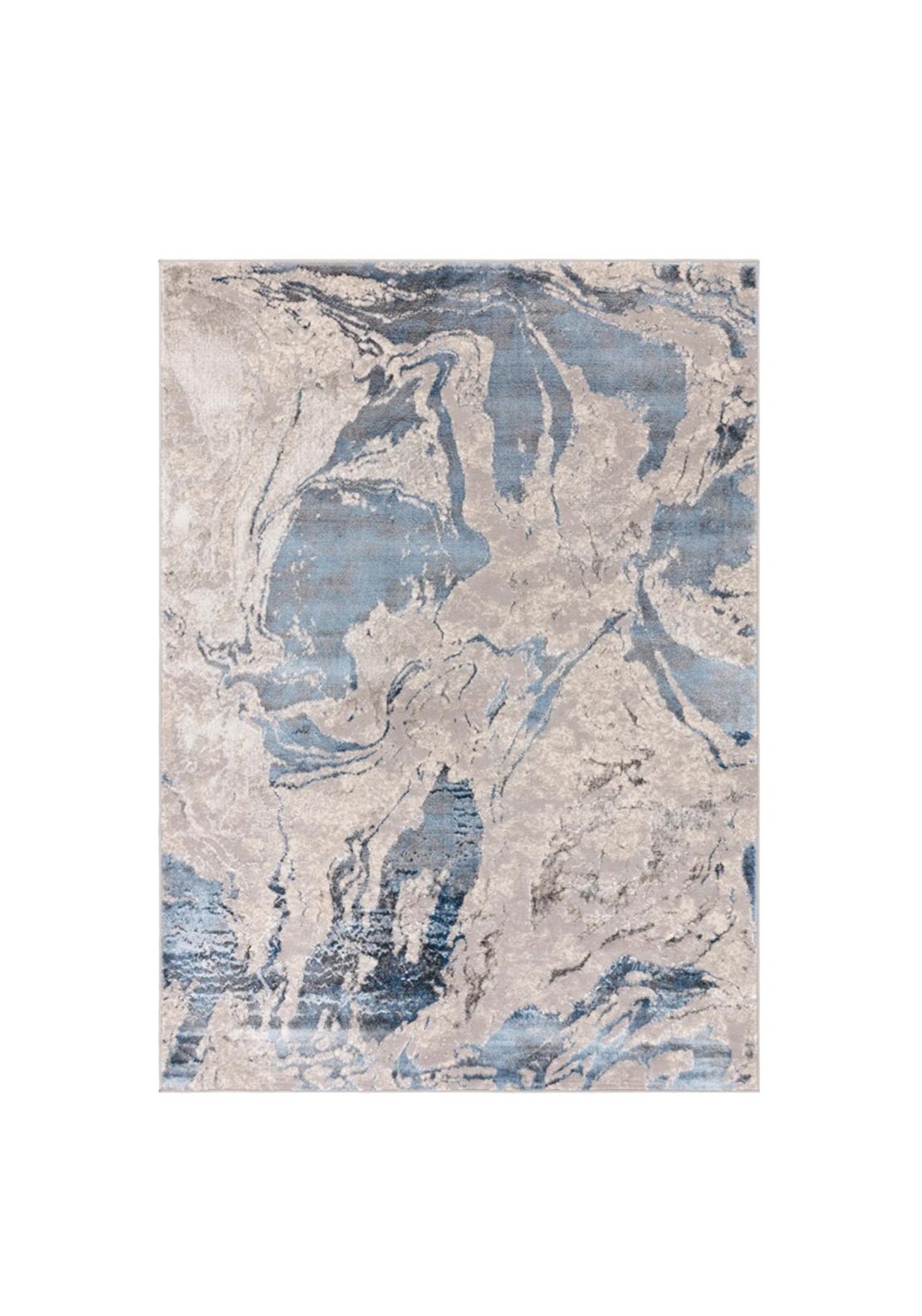 Asiatic London Ritz 10 Marble Print Rug, Beige and Blue - McElhinneys