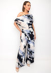 Atom Label Carbon Off The Shoulder Jumpsuit, Abstract Print