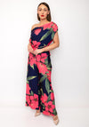 Atom Label Carbon Off The Shoulder Jumpsuit, Fuchsia