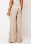 Serafina Collection High Waisted Wide Leg Trousers, Beige