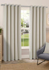 Aura Lucca Luxury Self-Lined Blackout Eyelet Curtains, Natural