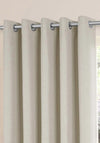 Aura Lucca Luxury Self-Lined Blackout Eyelet Curtains, Natural