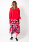 Avalon Abstract Floral Print Dress and Bolero Set, Coral