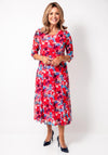 Avalon Abstract Floral Print Dress and Bolero Set, Coral