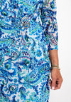 Avalon Buckle Paisley Print Pencil Dress, Turquoise