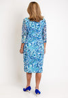 Avalon Buckle Paisley Print Pencil Dress, Turquoise