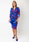 Avalon Colourful Print Mesh Pencil Dress, Blue