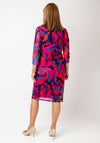 Avalon Colourful Print Mesh Pencil Dress, Pink