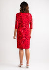 Avalon Rose Print Wrap Buckle Dress, Red