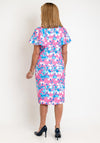 Avalon Carmen Cape Sleeve Printed Pencil Midi Dress, Pink