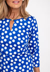 Avalon Zoe Polka Dot Pencil Midi Dress, Royal