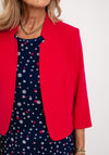 Avalon Bolero Polka Dot Print Mesh Aline Dress and Jacket, Navy