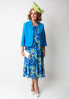 Avalon Abstract Print Dress and Bolero Set, Turquoise