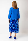 Avalon Printed Mesh Dress and Bolero Jacket, Blue