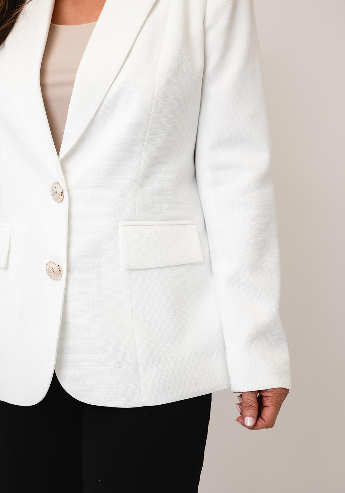 Avalon Dolores Single Breasted Blazer, White