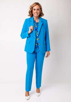 Avalon Dolores Tailored Blazer, Aqua Blue