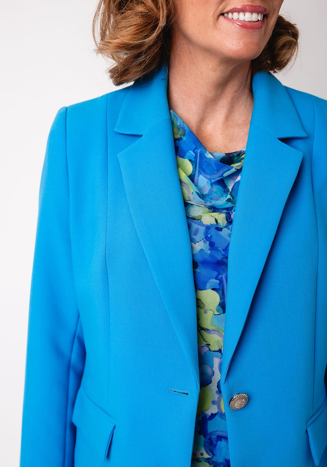 Avalon Dolores Tailored Blazer, Aqua Blue