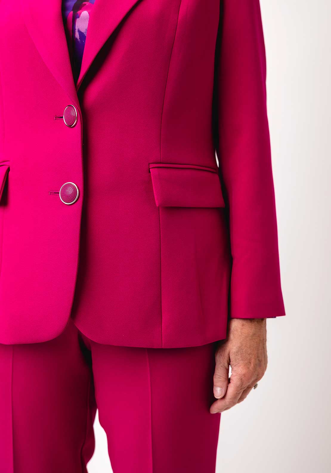 Avalon Dolores Tailored Blazer, Magenta Pink