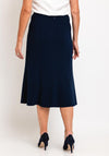 Avalon Panel Flared Midi Skirt, Navy
