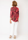 Avalon Abstract Print Blouse, Coral Multi