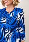 Avalon Abstract Print Blouse, Royal Blue Multi