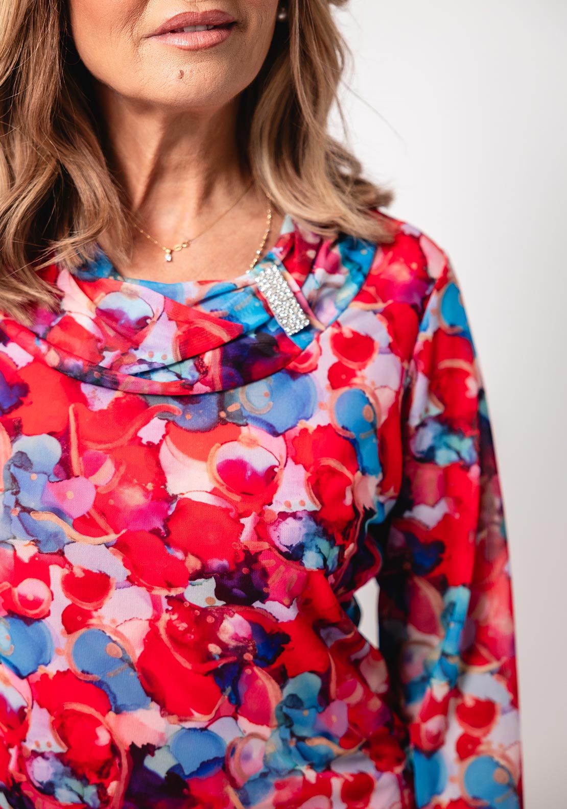 Avalon Floral Print Top, Pink Multi
