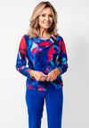 Avalon Floral Print Top, Blue