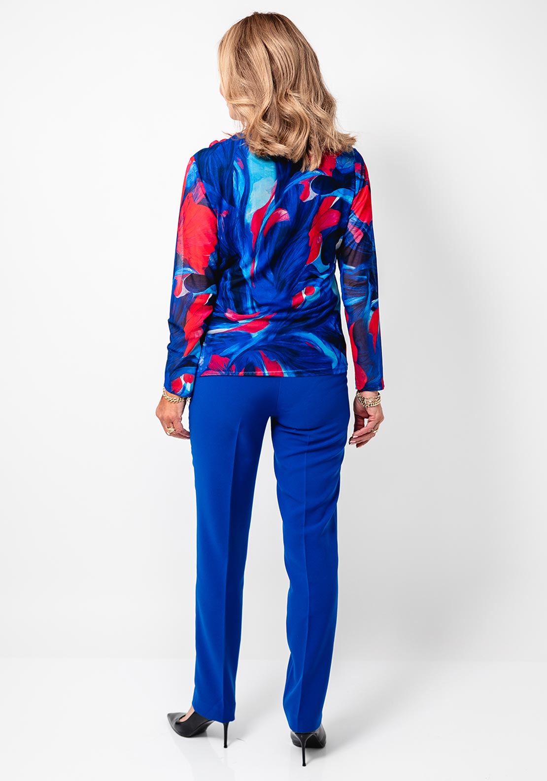 Avalon Floral Print Top, Blue