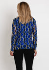 Avalon Honeycomb Pattern Chiffon Top, Blue