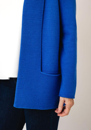 Avalon Knitted Open Cardigan, Blue