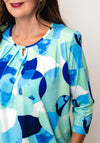 Avalon Watercolour Print Top, Blue